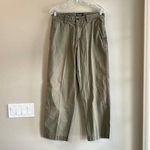 Eddie Bauer Classic Fit Army Green Wide Leg Pants Size 32